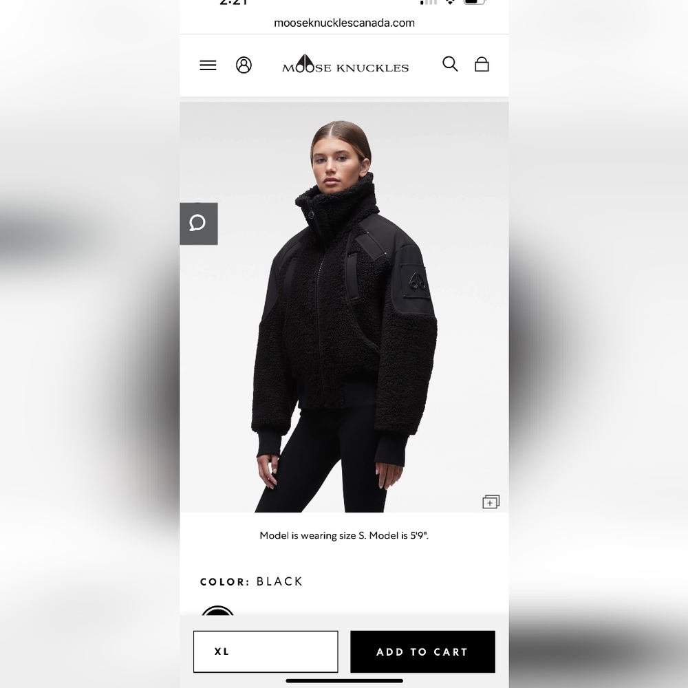 Moose Knuckles Black Nellis Coat